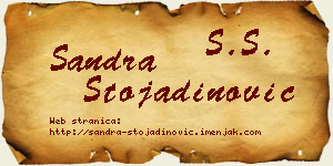 Sandra Stojadinović vizit kartica